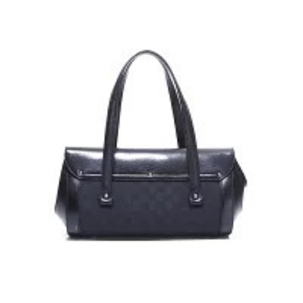 Gucci Bag Bamboo Shoulder Black Canvas GG